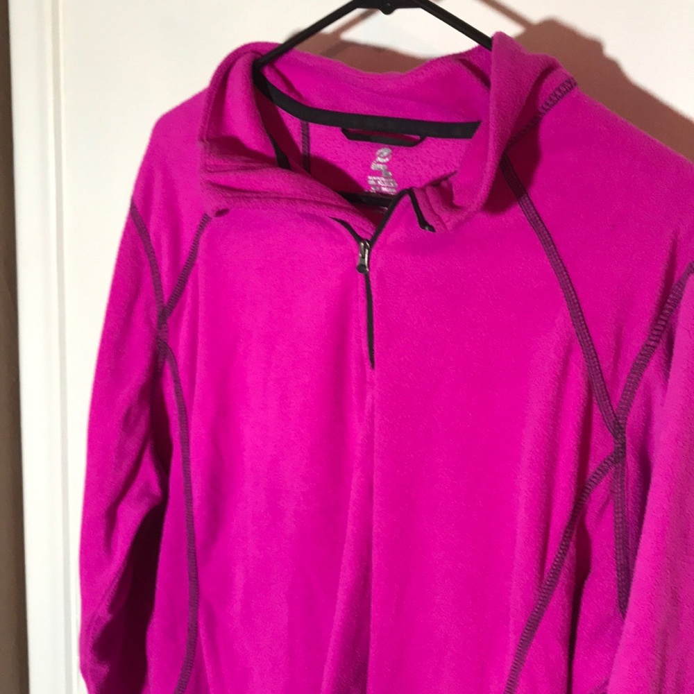 2X pink fleece zip up - Picture 2 of 4